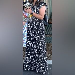 SHEIN Black and White Maxi Dress